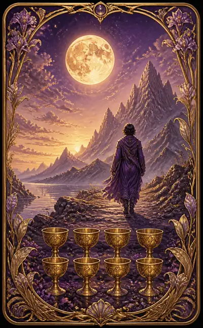 Tarotkortet Åtta i bägare