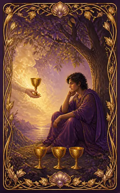 Tarotkortet Fyra i bägare