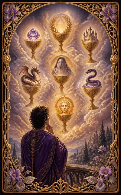 Tarotkortet Sjua i bägare