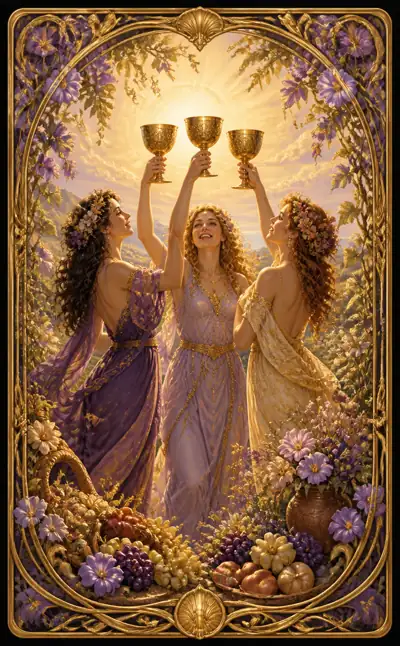 Tarotkortet Trea i bägare