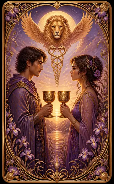 Tarotkortet Tvåa i bägare