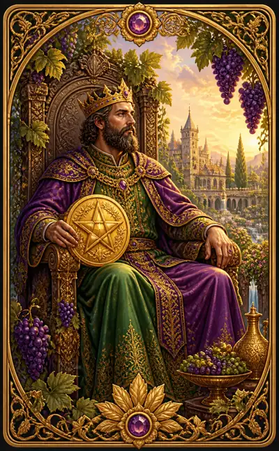 Tarotkortet Kung i mynt