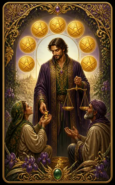 Tarotkortet Sexa i mynt
