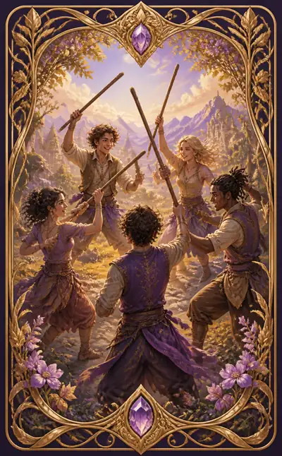 Tarotkortet Femma i stavar