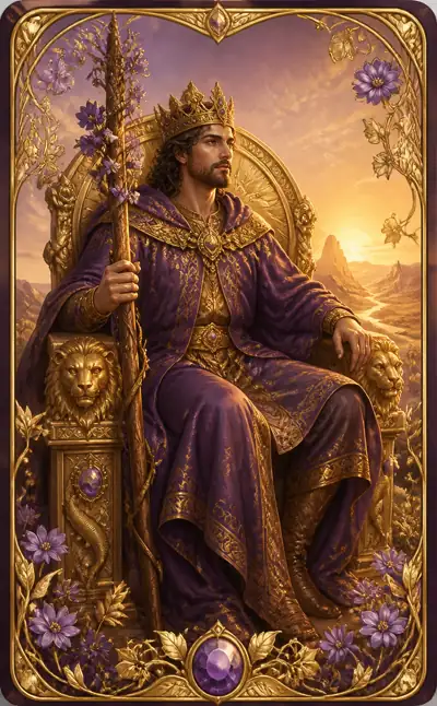 Tarotkortet Kung i stavar