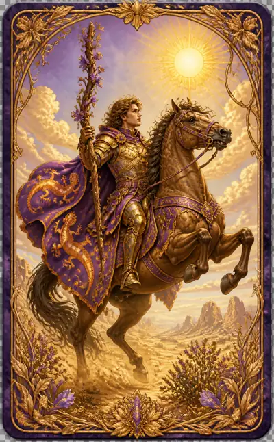 Tarotkortet Riddare i stavar