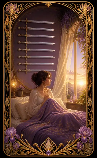 Tarotkortet Nia i svärd