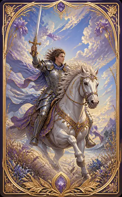 Tarotkortet Riddare i svärd