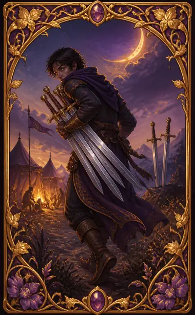 Tarotkortet Sjua i svärd