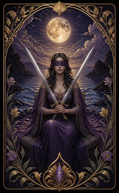 Tarotkortet Tvåa i svärd
